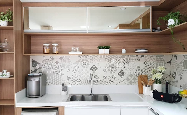 Foto de bancada de porcelanato