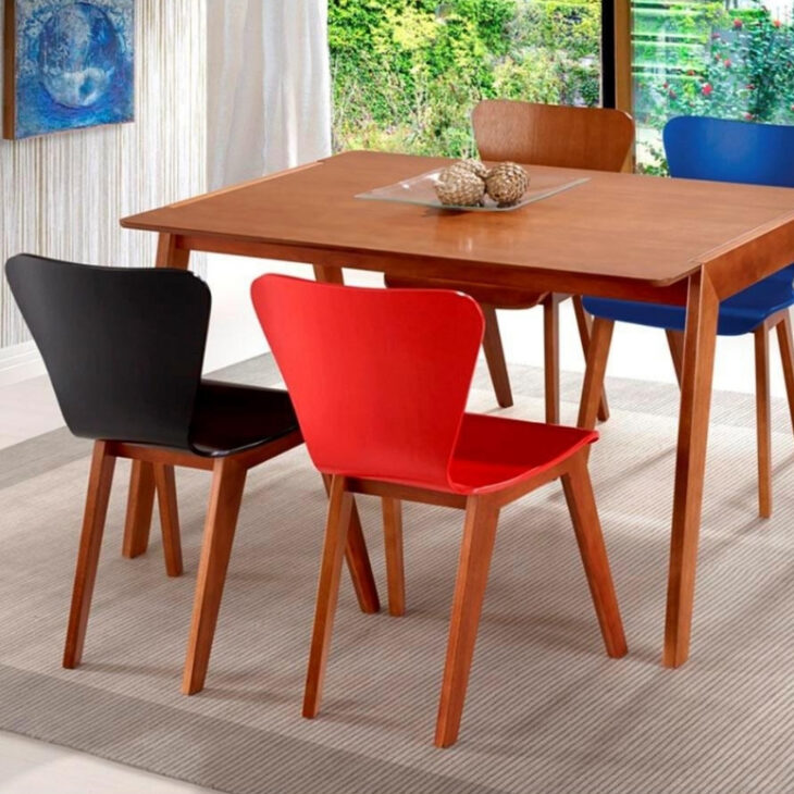 Inspirações de Cadeiras Coloridas para Transformar o Ambiente da Sua Casa 10 Jogo de cadeiras coloridas