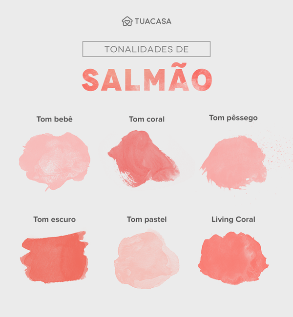 Imagem da tonalidade salmão comum.