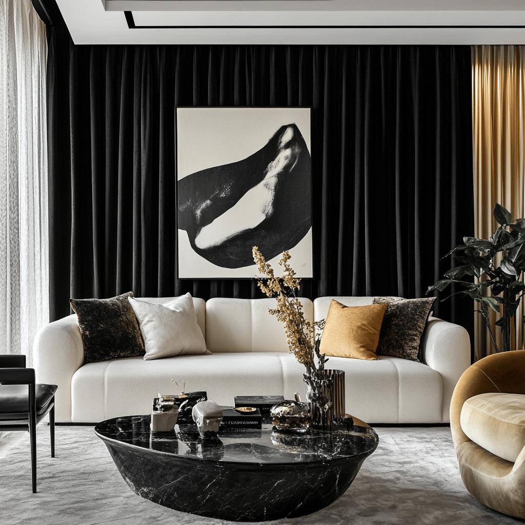 Ideias de decoração com cortinas pretas para criar um ambiente luxuoso e exclusivo 6 Cortina preta: 35 decorações para um espaço luxuoso e único