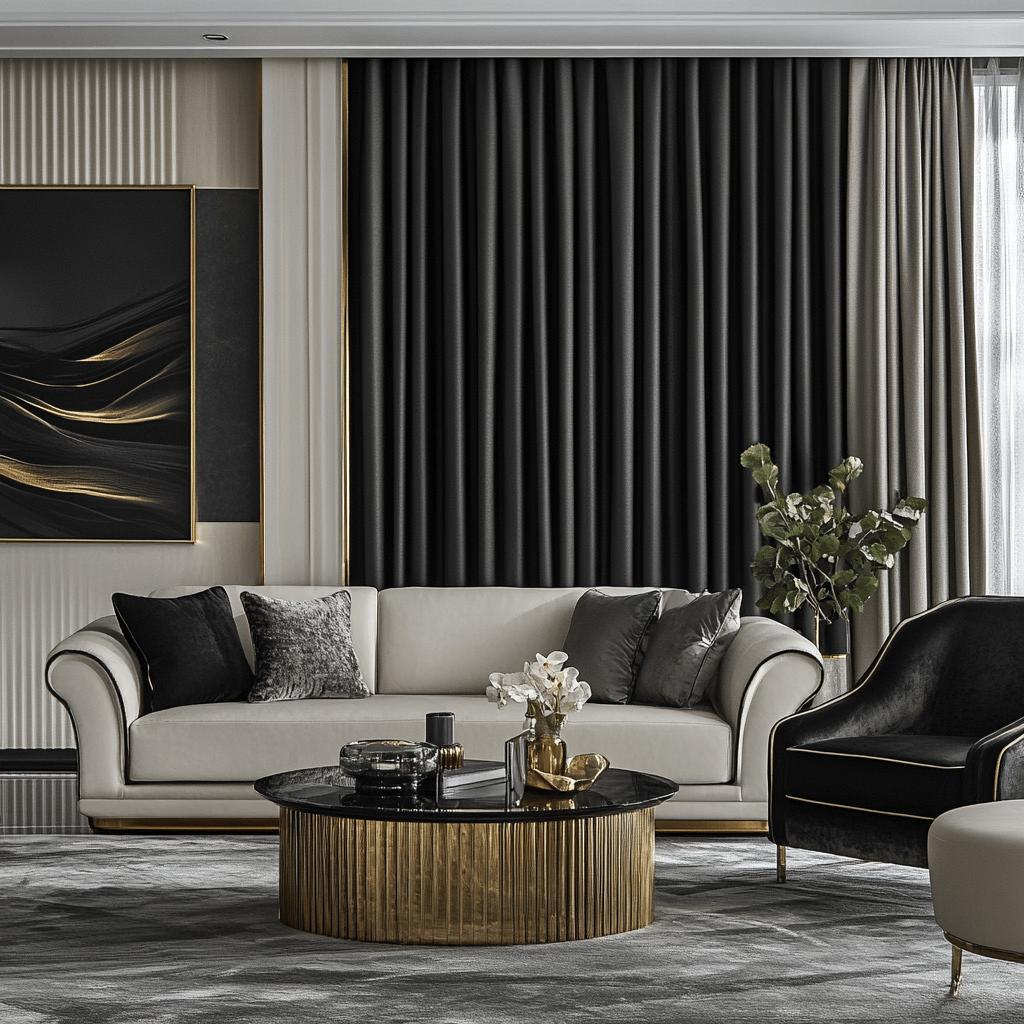 Ideias de decoração com cortinas pretas para criar um ambiente luxuoso e exclusivo 8 Cortina preta: 35 decorações para um espaço luxuoso e único