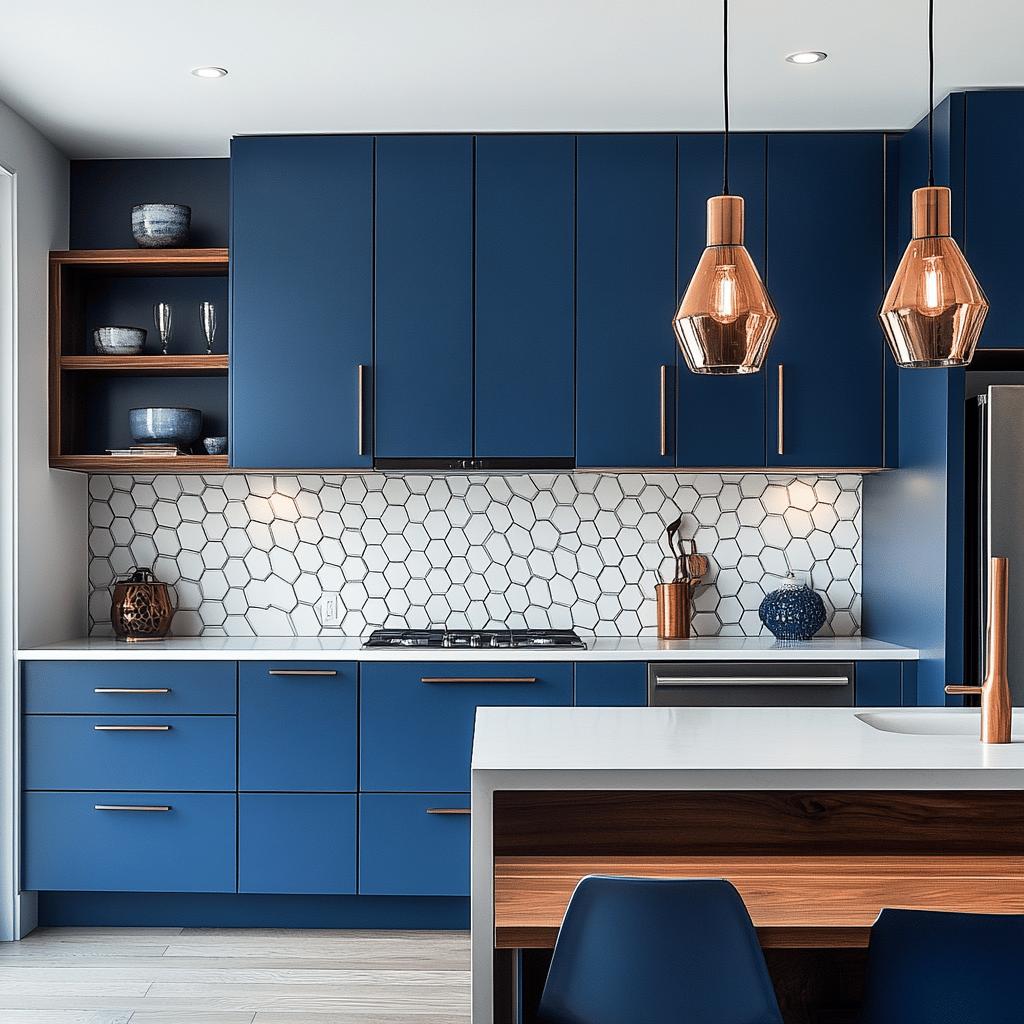 Inspirações para Cozinhas Azul Petróleo com Variedade de Estilos 6 80 Fotos de Cozinhas Azul Petróleo