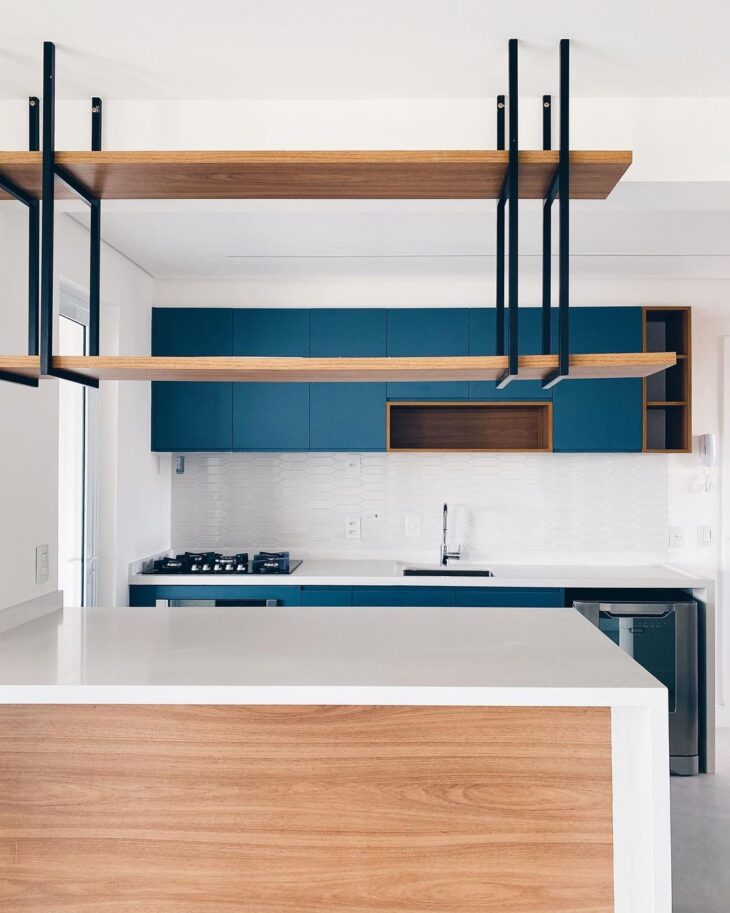 Inspirações para Cozinhas Azul Petróleo com Variedade de Estilos 5 Apartamento203