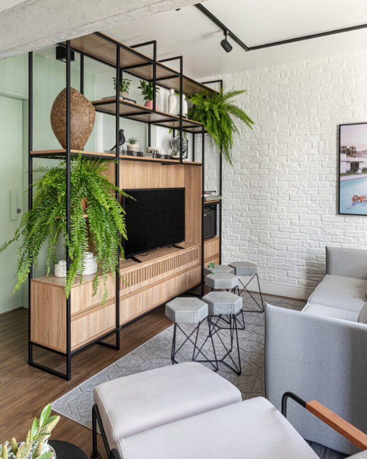 Formas Criativas de Usar Estantes Vazadas na Decoração da Sua Casa 9 Foto de estante vazada 4 -
