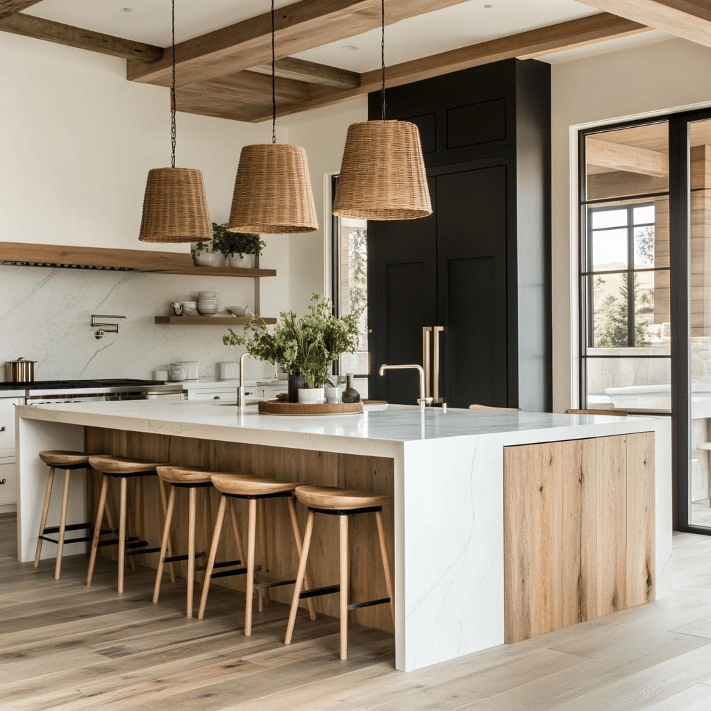 15 Ideias Elegantes de Ilhas de Cozinha com Assentos para Transformar Seu Espaço