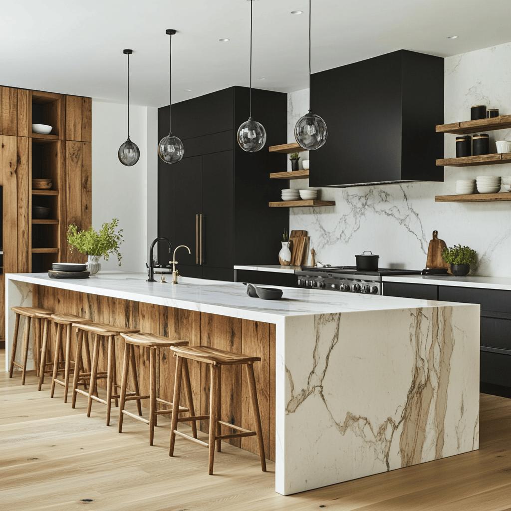 15 Ideias Elegantes de Ilhas de Cozinha com Assentos para Transformar Seu Espaço