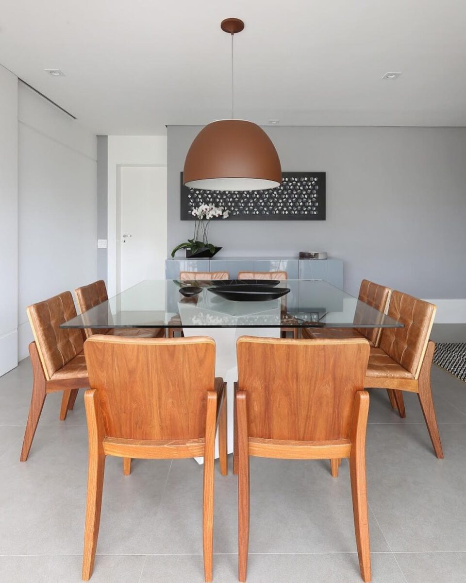 Sugestões de Mesas de Jantar de Vidro para Valorizar Seu Ambiente 9 Foto de mesa de jantar de vidro 3 - 3