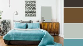Sugestões de Lustres para Iluminar o Quarto do Casal com Estilo e Conforto 7 Imagem de paleta de cores para quarto de casal