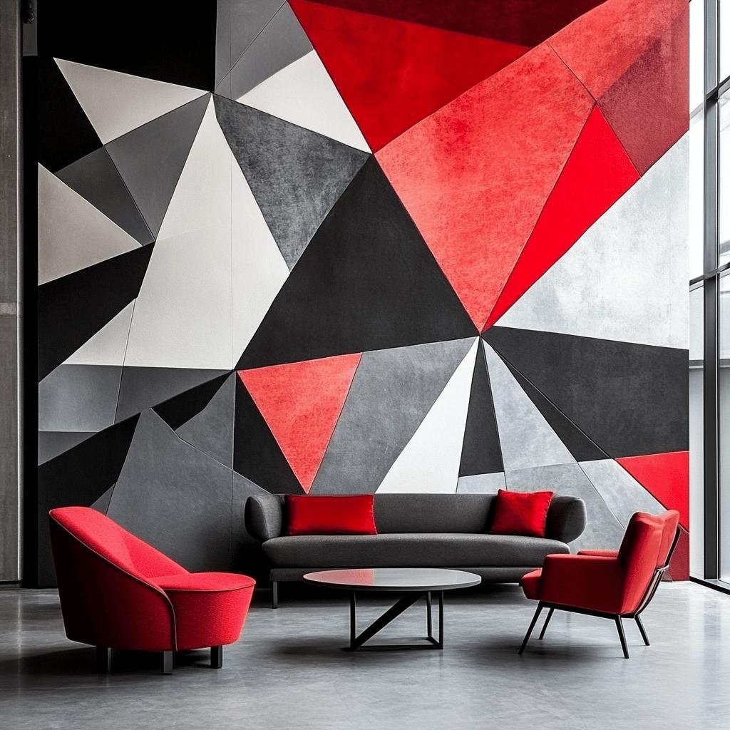 Inspirações para Decorar Seu Espaço com Parede Geométrica 6 Parede Geométrica: 70 Inspirações para Decorar Seu Canto
