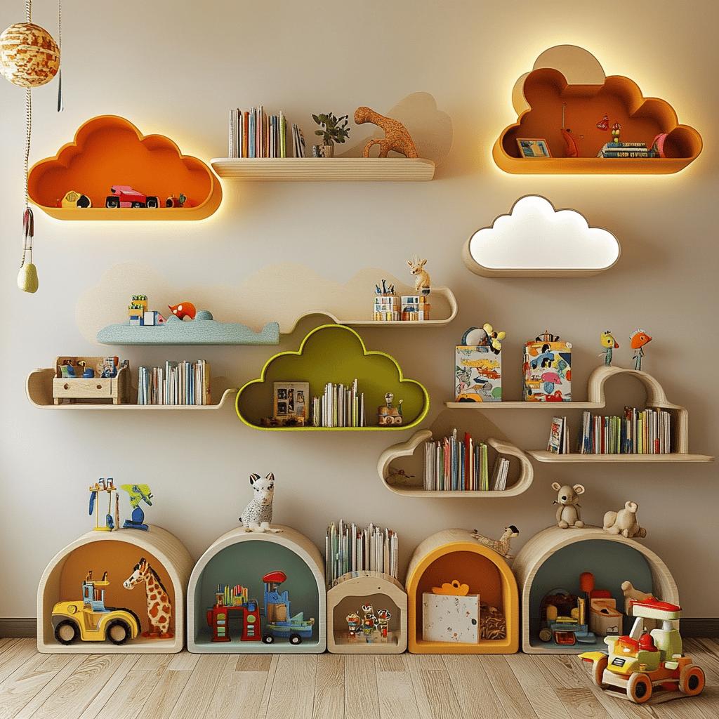 Inspire-se com Ideias Criativas para Prateleiras em Quartos Infantis 4 Prateleiras para Quarto Infantil: 70 Maneiras de Incorporar na Decoração