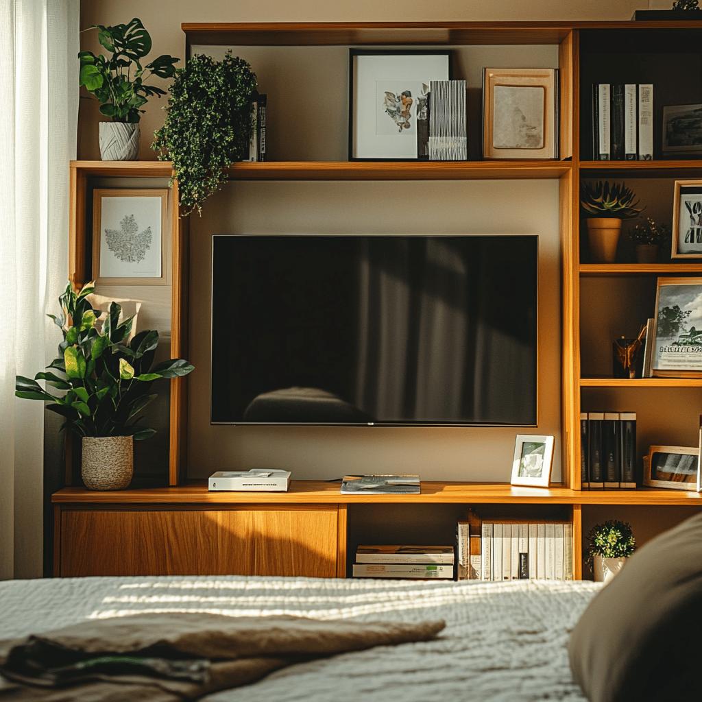 Ideias de Rack para Quarto que Elevam o Estilo do Ambiente 6 28 Ideias de Rack para Quarto para Dar Charme ao Ambiente