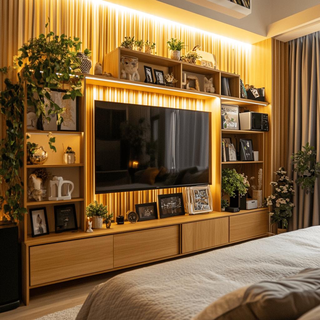 Ideias de Rack para Quarto que Elevam o Estilo do Ambiente 8 28 Ideias de Rack para Quarto para Dar Charme ao Ambiente