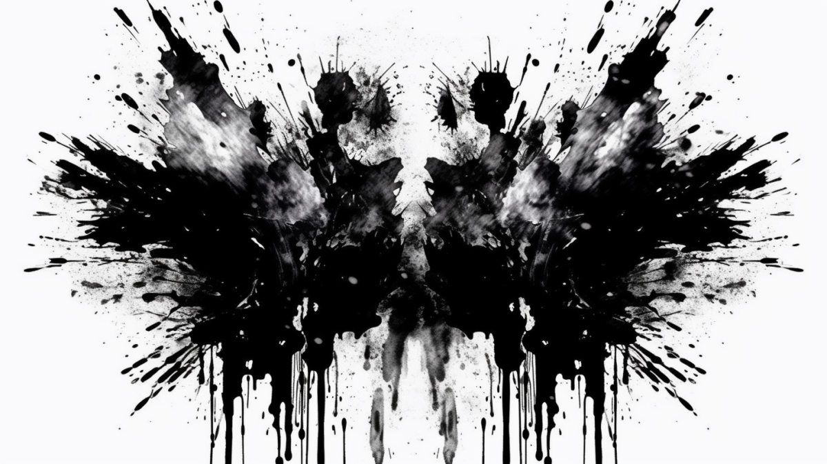 Avaliando o QI e as Competências de um Arquiteto 10 A diagram showcasing Rorschach tests, used for personality and thought assessment.
