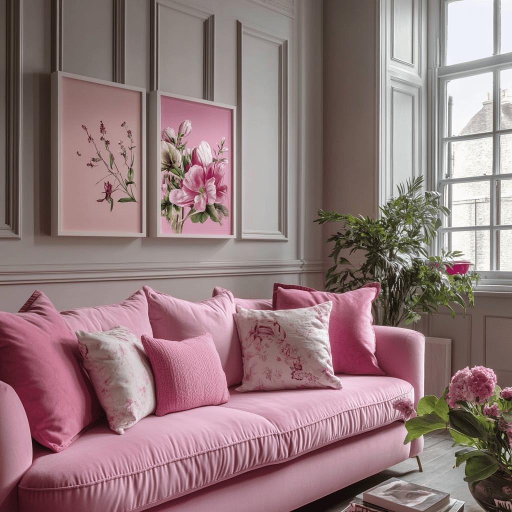 Projetos de Sala Rosa que Transmitem Charme e Delicadeza em Diferentes Estilos 8 50 Projetos de Sala Rosa: Charme e Delicadeza em 8 Estilos