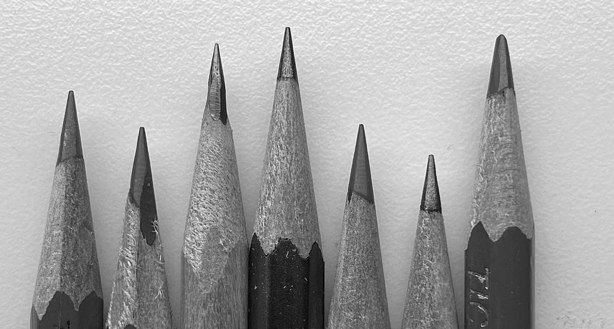 Dicas e Técnicas para Aprender a Desenhar como um Arquiteto 7 Imagem de pontas de lápis afiados, uma preferência dos arquitetos.