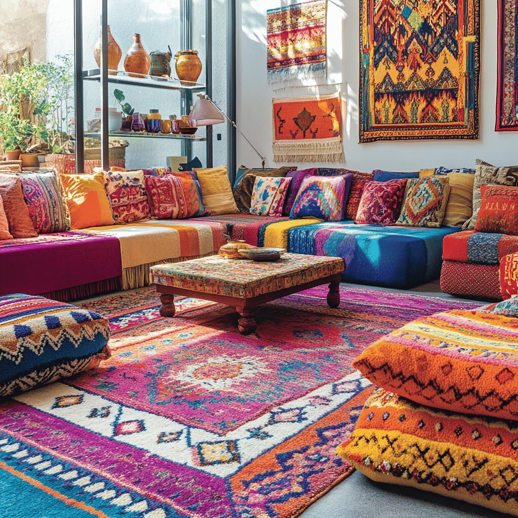 Modelos de tapetes coloridos para alegrar sua casa 4 Tapete colorido: 50 modelos para deixar sua casa mais alegre