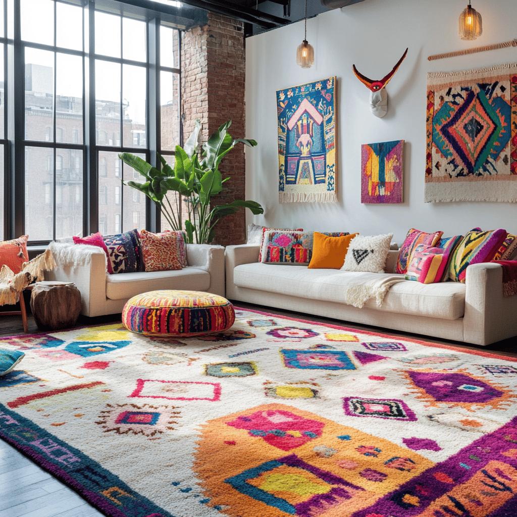 Modelos de tapetes coloridos para alegrar sua casa 6 Tapete colorido: 50 modelos para deixar sua casa mais alegre