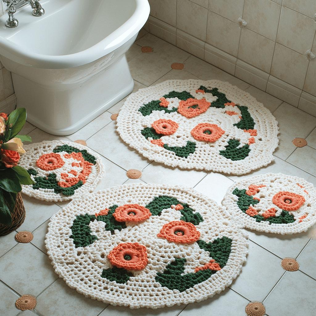 Inspirações de Crochê para Transformar Seu Banheiro com Tapetes Elegantes 6 50 Modelos de Tapete de Crochê para Banheiro