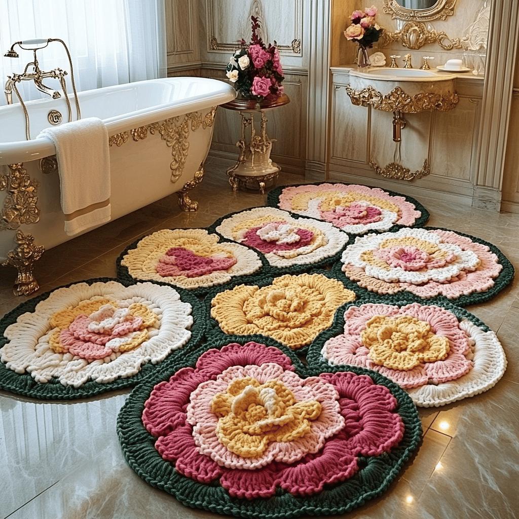 Inspirações de Crochê para Transformar Seu Banheiro com Tapetes Elegantes 8 50 Modelos de Tapete de Crochê para Banheiro