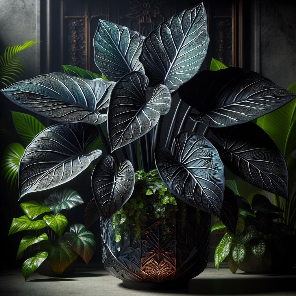 7 Incríveis Fatos sobre a Alocasia Black que Você Precisa Conhecer 1 https://maniadeplantas.com.br/internas/alocasia-black/