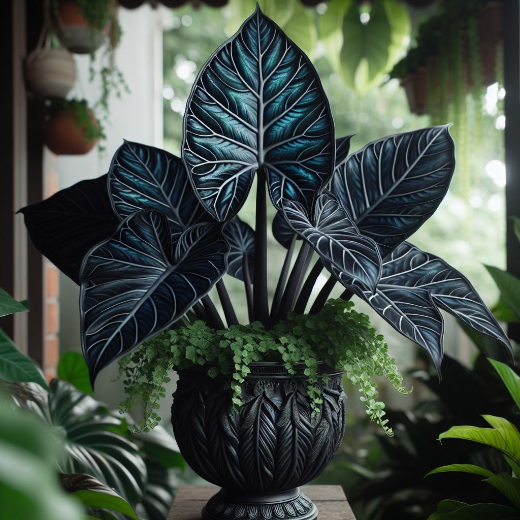 7 Incríveis Fatos sobre a Alocasia Black que Você Precisa Conhecer 3 https://maniadeplantas.com.br/internas/alocasia-black/
