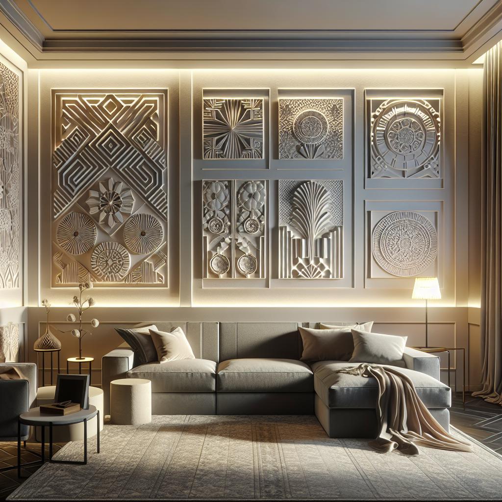 As 10 Melhores Inspirações em Revestimento 3D para sua Casa 3 https://www.tuacasa.com.br/revestimento-3d/