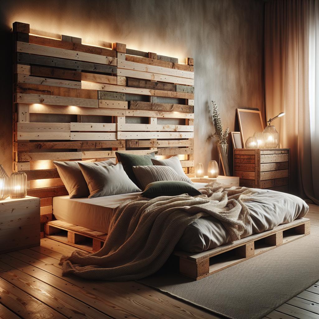 10 Ideias Criativas para Cabeceiras de Pallet que Transformam Seu Quarto 2 https://www.tuacasa.com.br/cabeceira-de-pallet/
