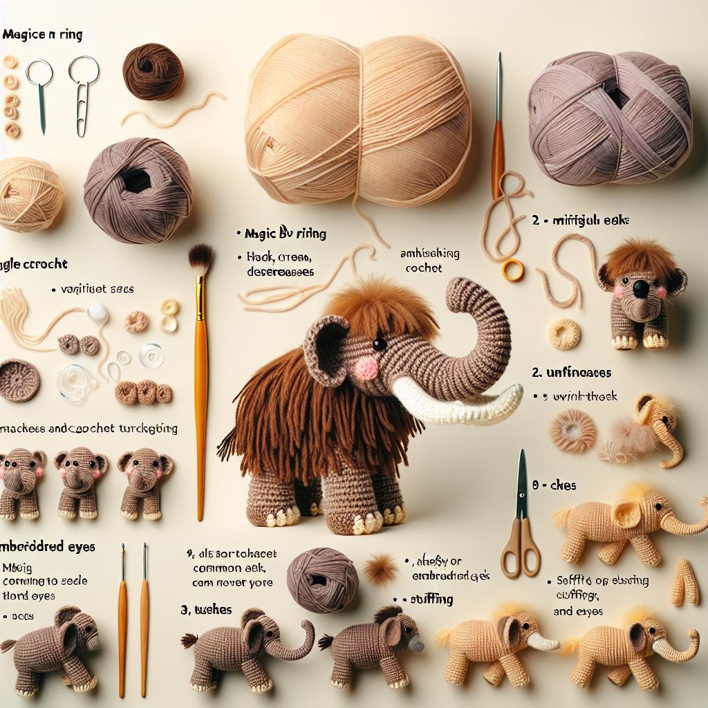 7 Passos para Criar um Amigurumi de Mamute em Crochê que Encanta a Todos 2 https://crocheonline.com.br/2025/08/21/amigurumi-de-mamutezinho-em-croche-um-passo-a-passo-com-materiais-e-dicas-imperdiveis/