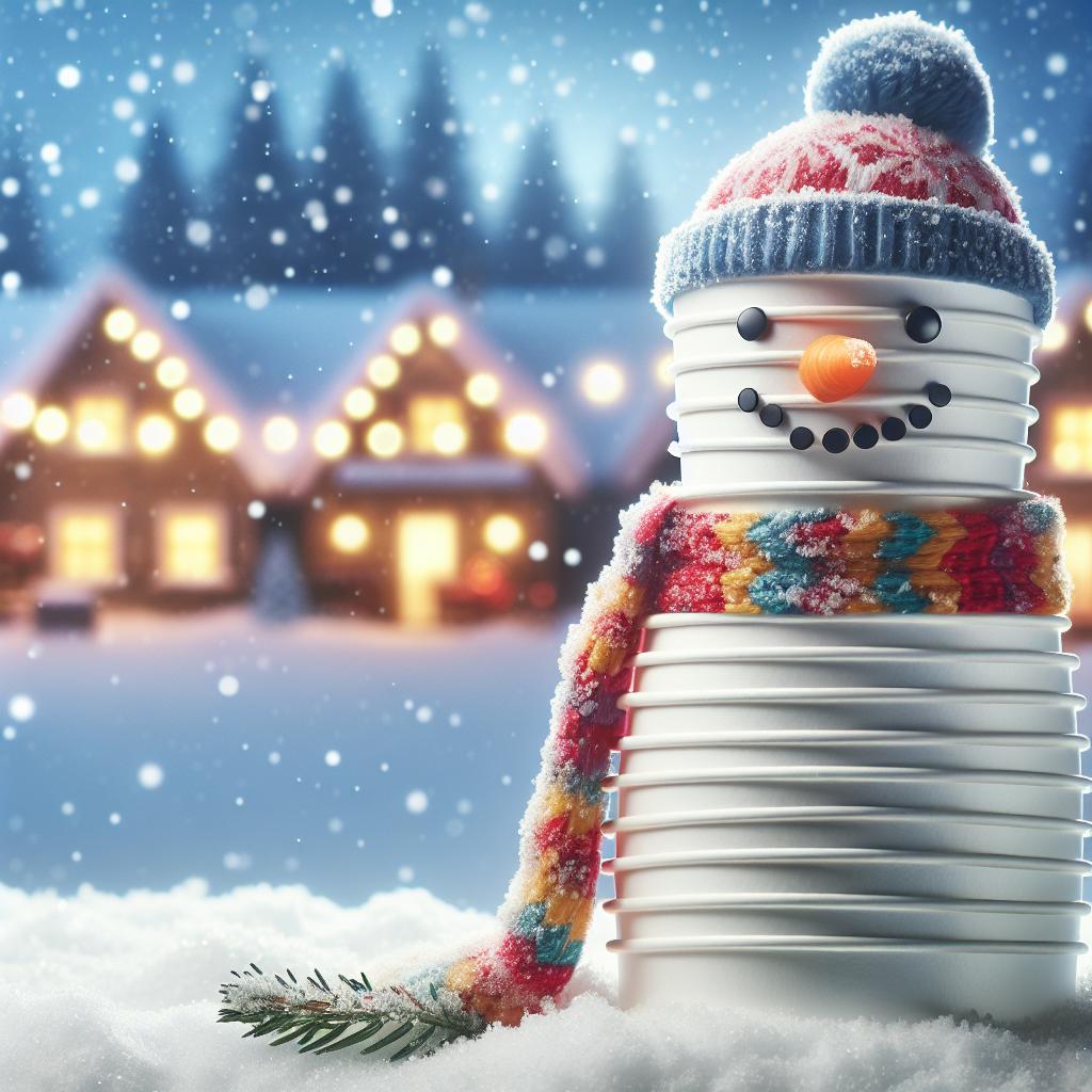7 Ideias Criativas para Fazer um Boneco de Neve com Copos Plásticos 1 https://www.tuacasa.com.br/boneco-de-neve-de-copo/