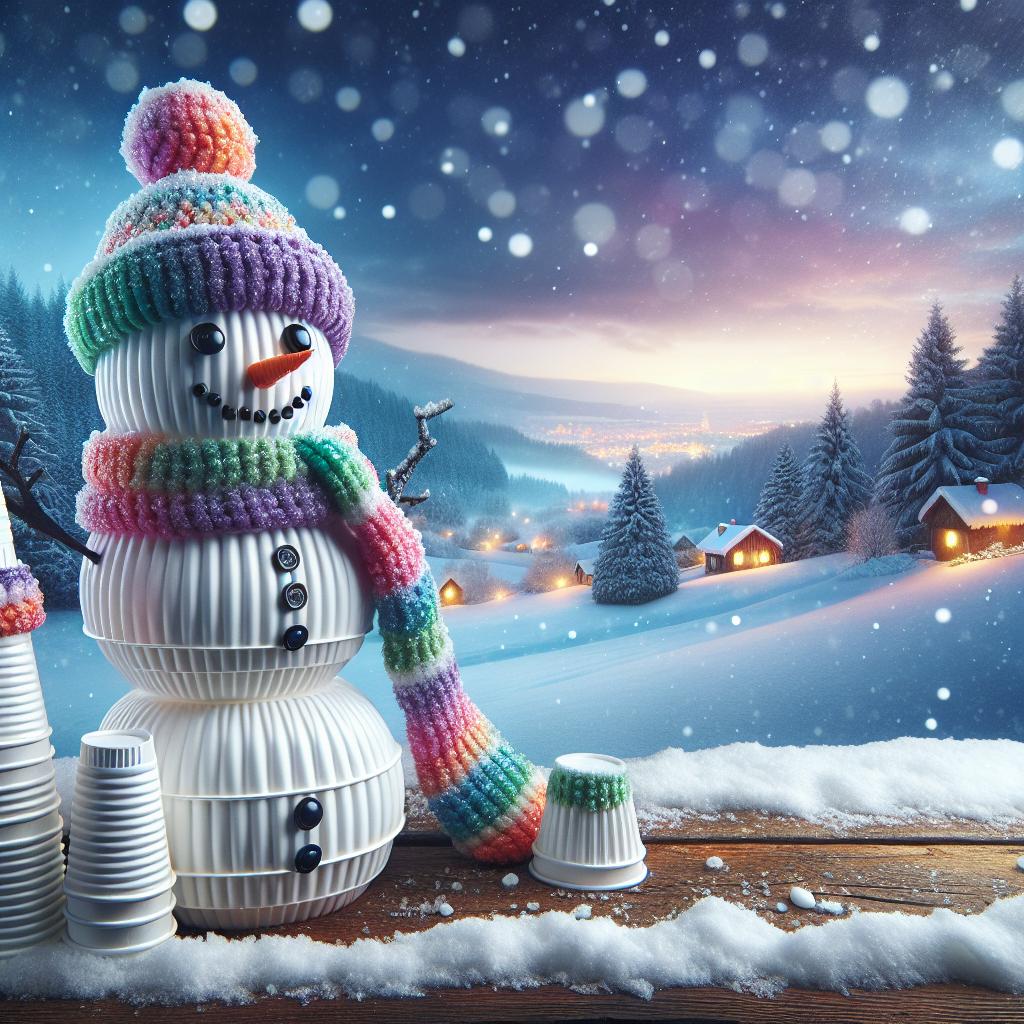 7 Ideias Criativas para Fazer um Boneco de Neve com Copos Plásticos 2 https://www.tuacasa.com.br/boneco-de-neve-de-copo/