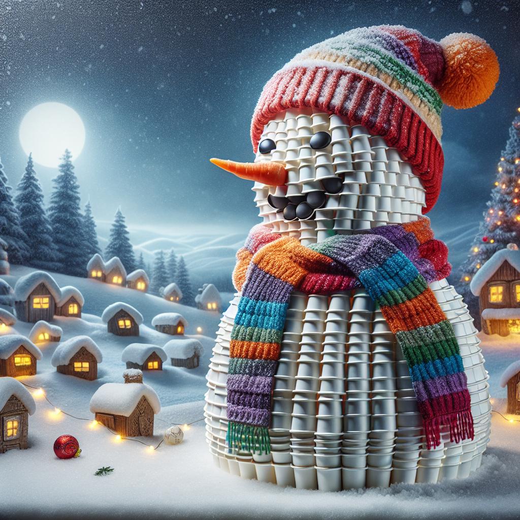 7 Ideias Criativas para Fazer um Boneco de Neve com Copos Plásticos 3 https://www.tuacasa.com.br/boneco-de-neve-de-copo/