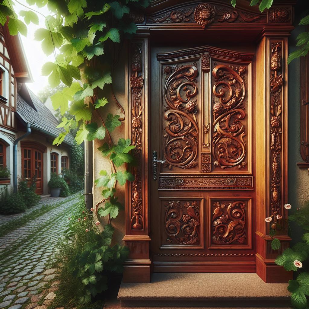 As 10 Melhores Portas de Entrada de Madeira para Inspirar seu Lar 3 https://www.tuacasa.com.br/portas-de-entrada-de-madeira/