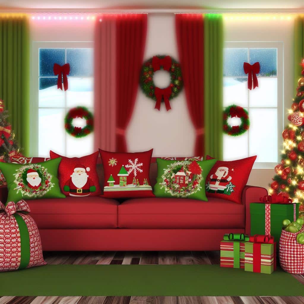 10 Inspirações para Almofadas de Natal que Transformam sua Decoração 2 https://www.tuacasa.com.br/almofadas-de-natal/