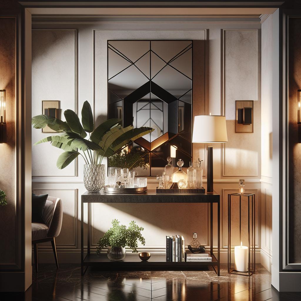 10 Inspirações para Aparadores com Espelho que Transformam seu Ambiente 1 https://www.tuacasa.com.br/aparador-com-espelho/