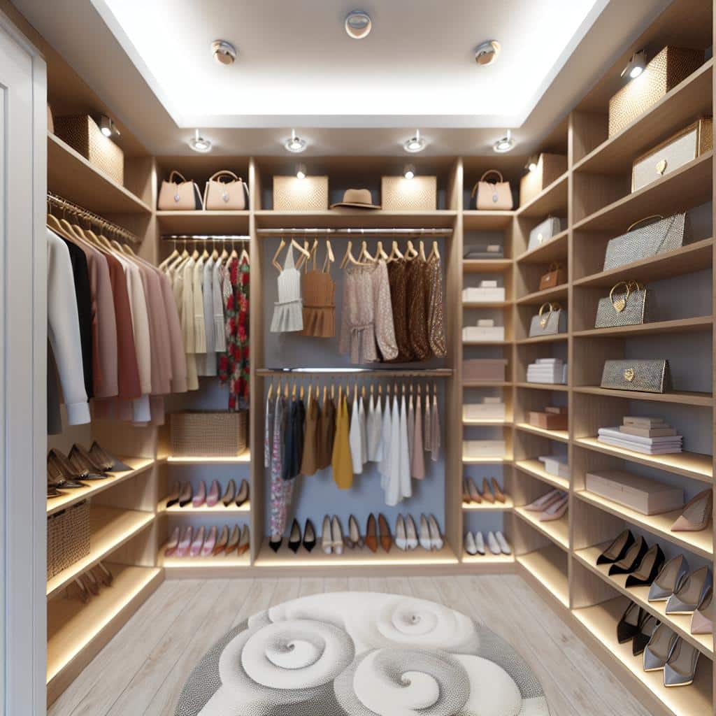 5 Tendências para um Closet Feminino dos Sonhos 1 https://www.tuacasa.com.br/closet-feminino/