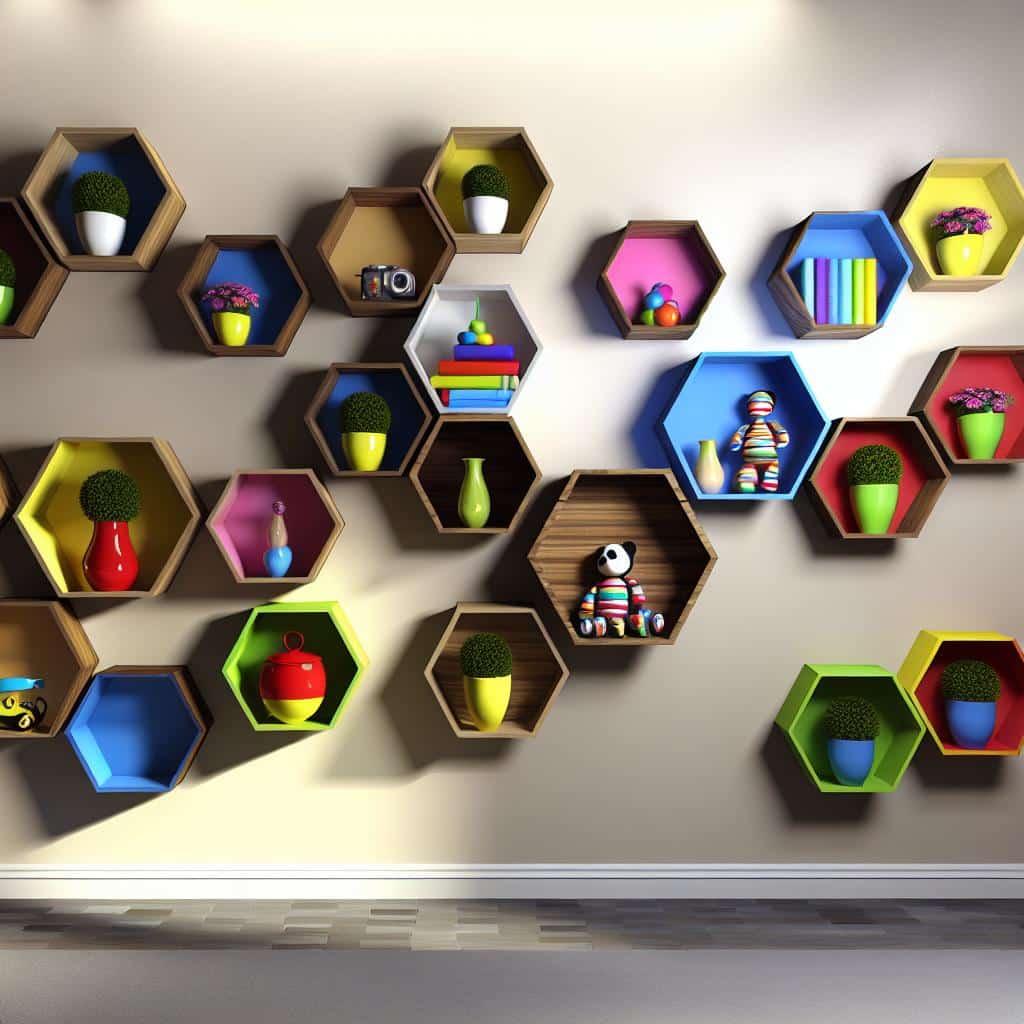 10 Inspirações Para Incorporar Nichos Hexagonais na Sua Decoração 3 nicho-hexagonal