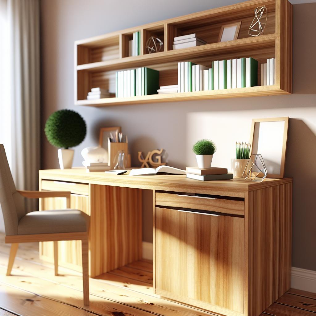 10 Inspirações para Escrivaninhas com Estante que Transformam Seu Home Office 3 escrivaninha-com-estante