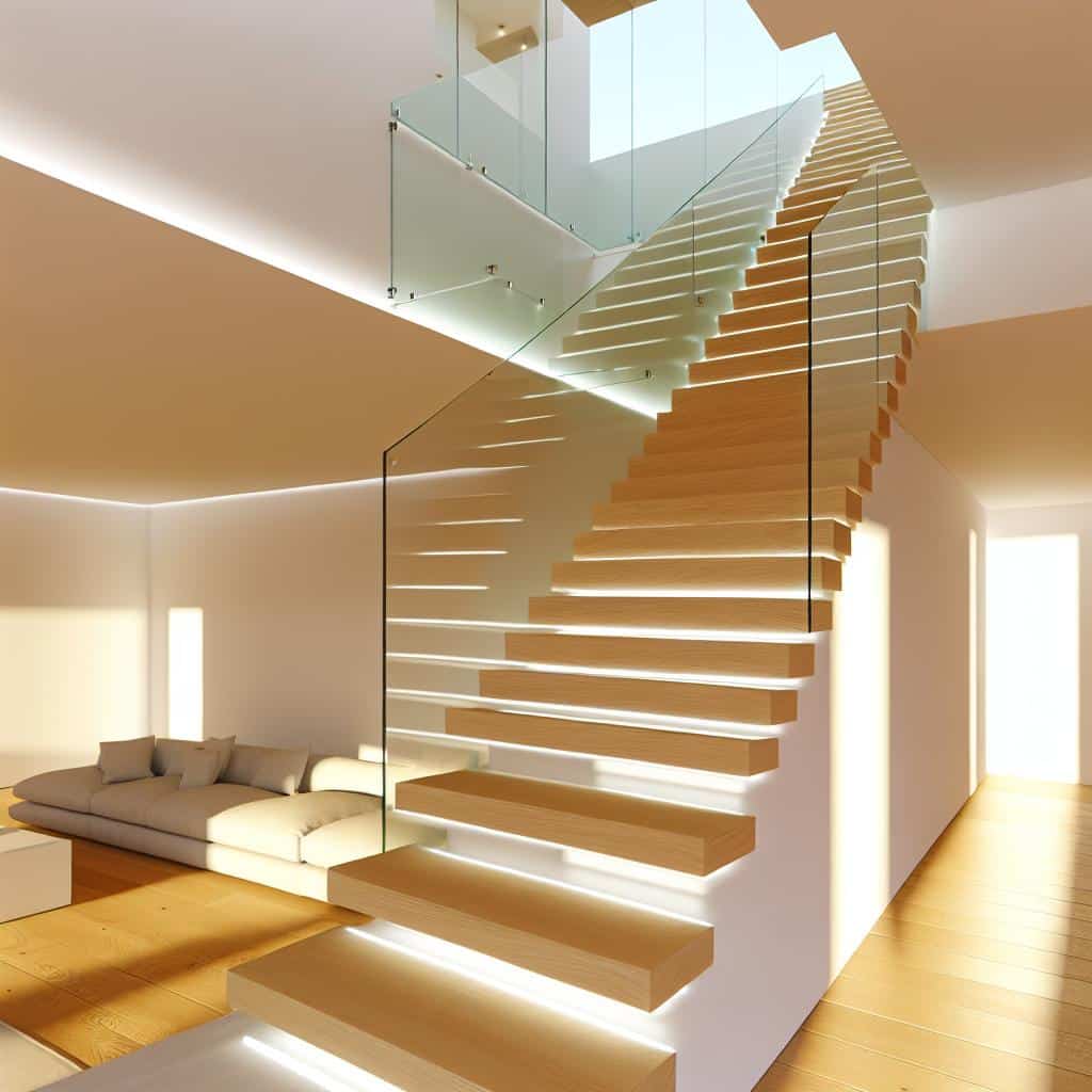 10 Inspirações de Escadas Flutuantes que Transformam sua Casa 3 escada-flutuante