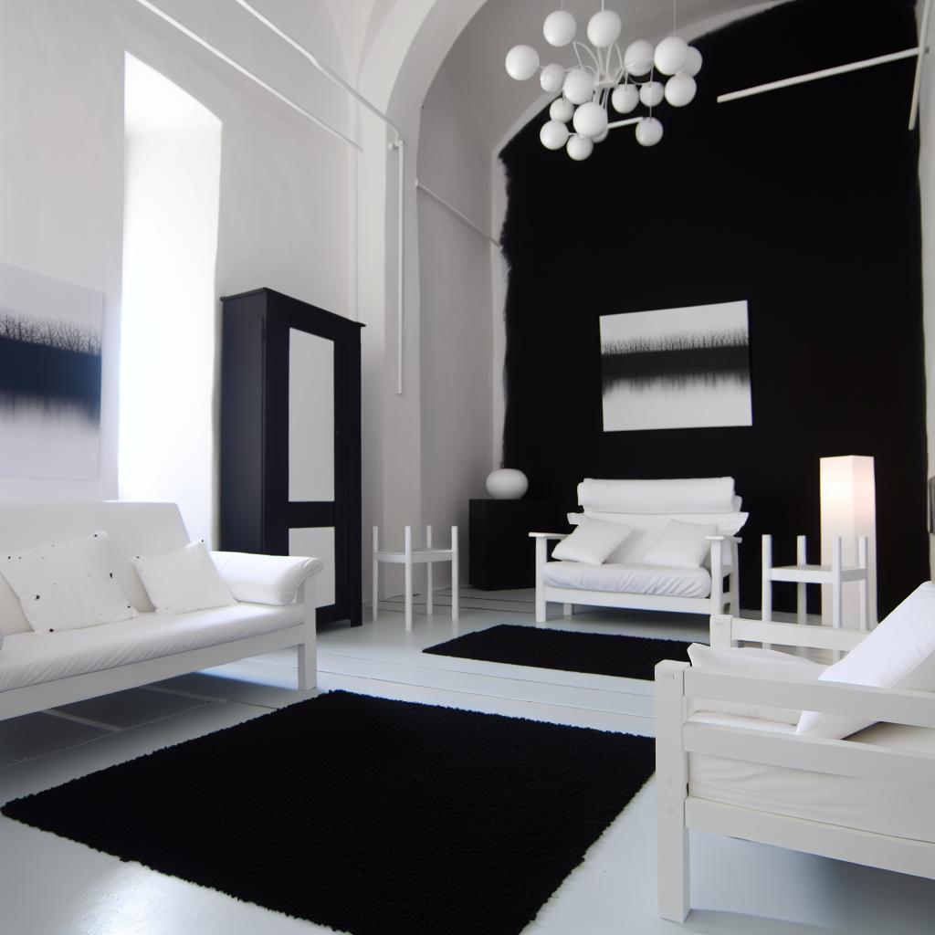 Descubra 10 ideias para transformar seu quarto preto e branco 3 quarto-preto-e-branco