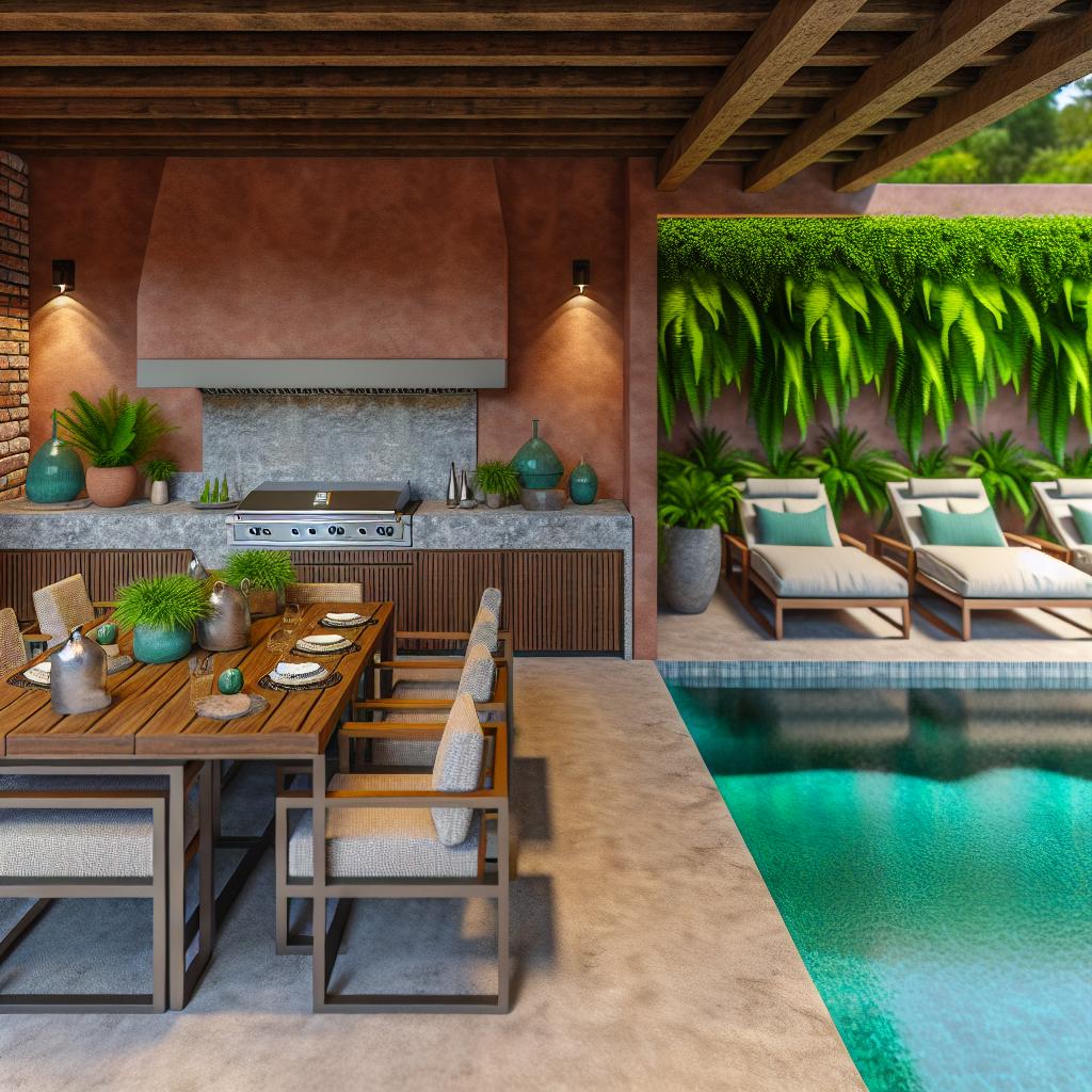 Transforme sua área gourmet com piscina com 10 ideias que vão surpreender 1 area-gourmet-com-piscina