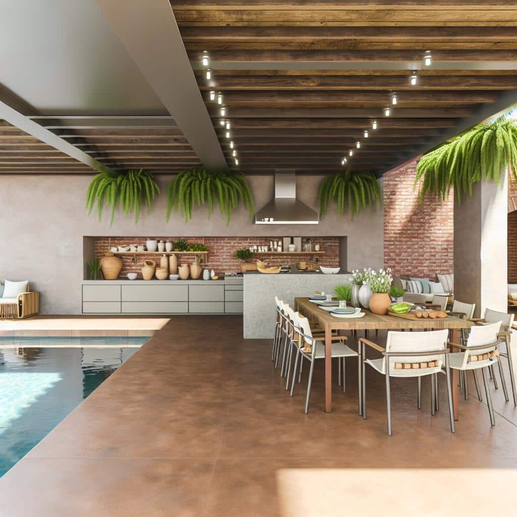 Transforme sua área gourmet com piscina com 10 ideias que vão surpreender 3 area-gourmet-com-piscina