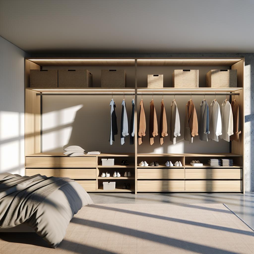 Transforme seu closet aberto com 10 ideias práticas e inspiradoras 3 closet-aberto