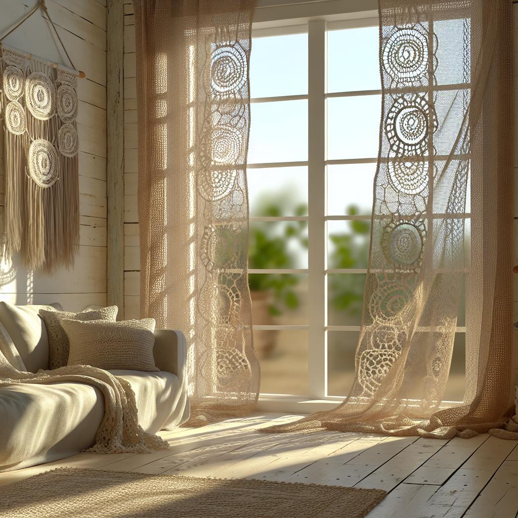 Transforme sua casa com 10 cortinas de crochê irresistíveis 1 cortina-de-croche