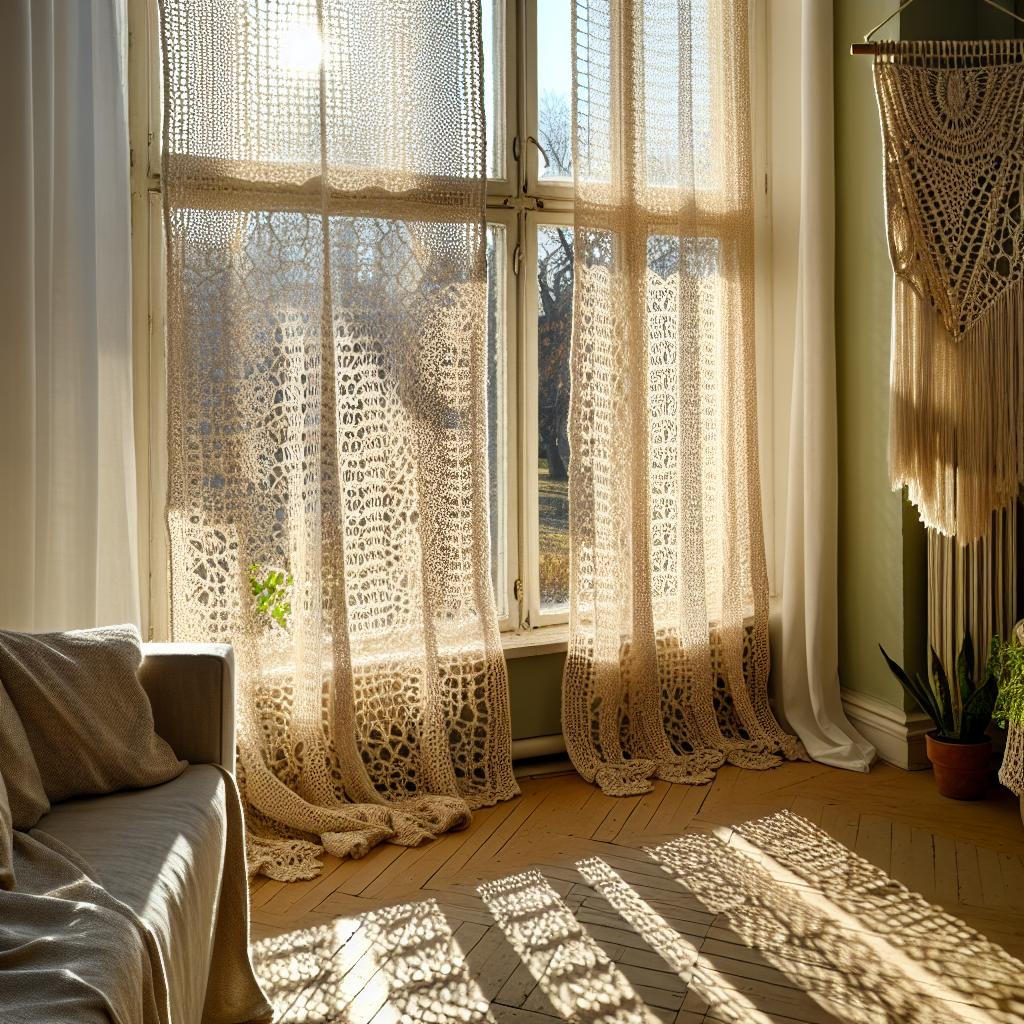 Transforme sua casa com 10 cortinas de crochê irresistíveis 2 cortina-de-croche