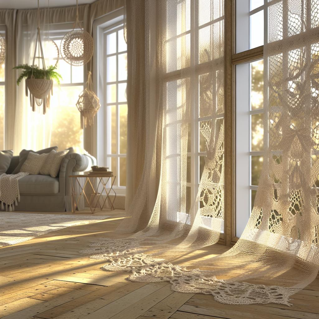 Transforme sua casa com 10 cortinas de crochê irresistíveis 3 cortina-de-croche