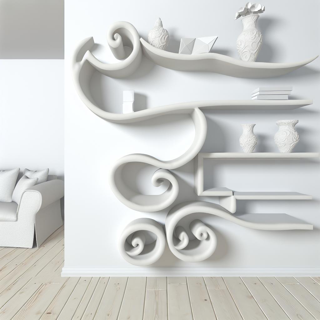 Transforme sua sala com 10 estantes de gesso que surpreendem 2 estante-de-gesso-para-sala