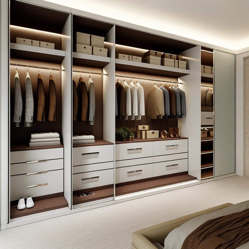 10 Inspirações de guarda-roupa planejado que maximizam cada centímetro 1 guarda-roupa-planejado