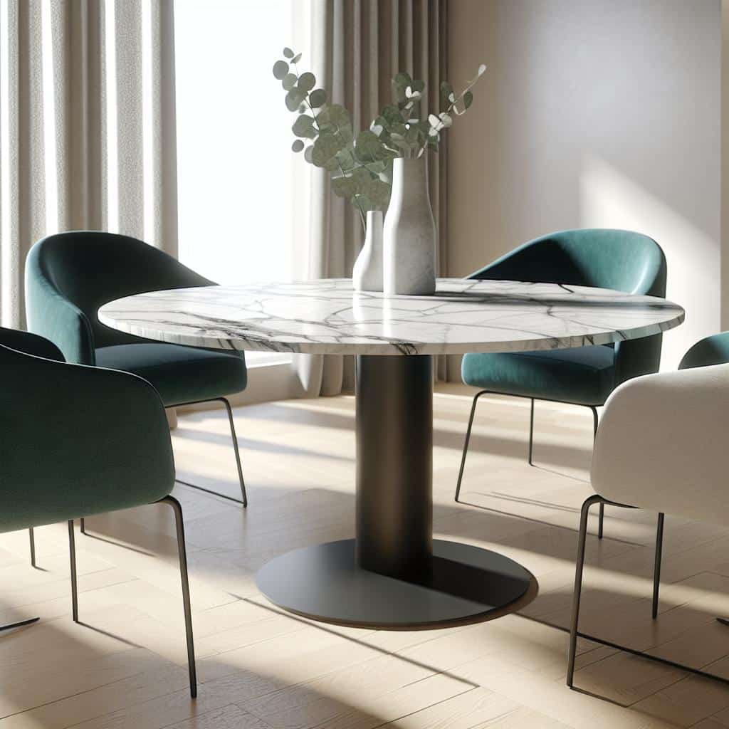 10 ideias de mesa de mármore elegante que transformam sua sala 1 mesa-de-marmore
