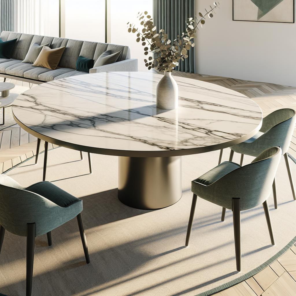 10 ideias de mesa de mármore elegante que transformam sua sala 3 mesa-de-marmore