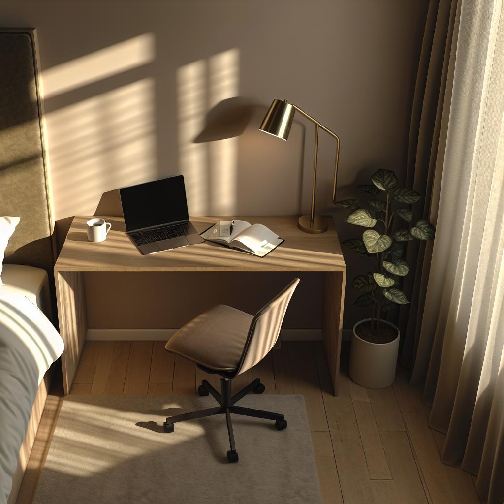 Descubra 10 Inspirações para Integrar Quarto e Escritório com Estilo 1 quarto-com-escritorio